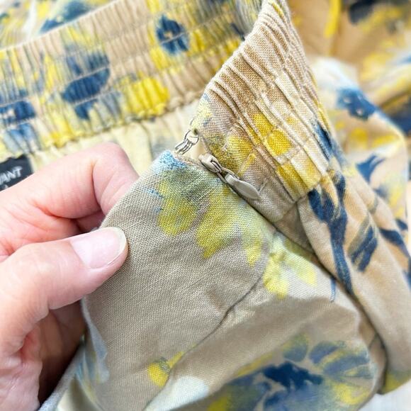 Lane Bryant High Rise Cropped Pants Size 26/28 Linen / Rayon Blend Floral - Picture 3 of 5